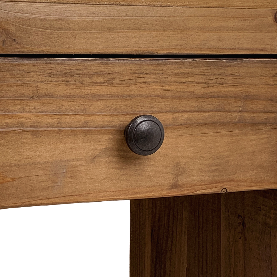 Kani : Tall Bedside Table, Natural Reclaimed Pine