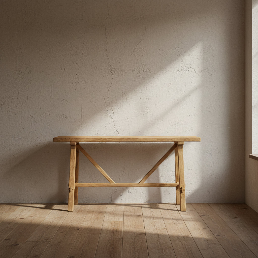 Aubrey : Farmhouse Console, Antique Natural Old Pine