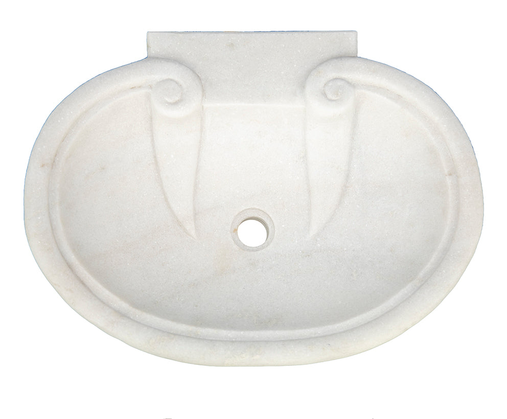 Daksha : White Marble ClassicStyle Basin, Basins Australia