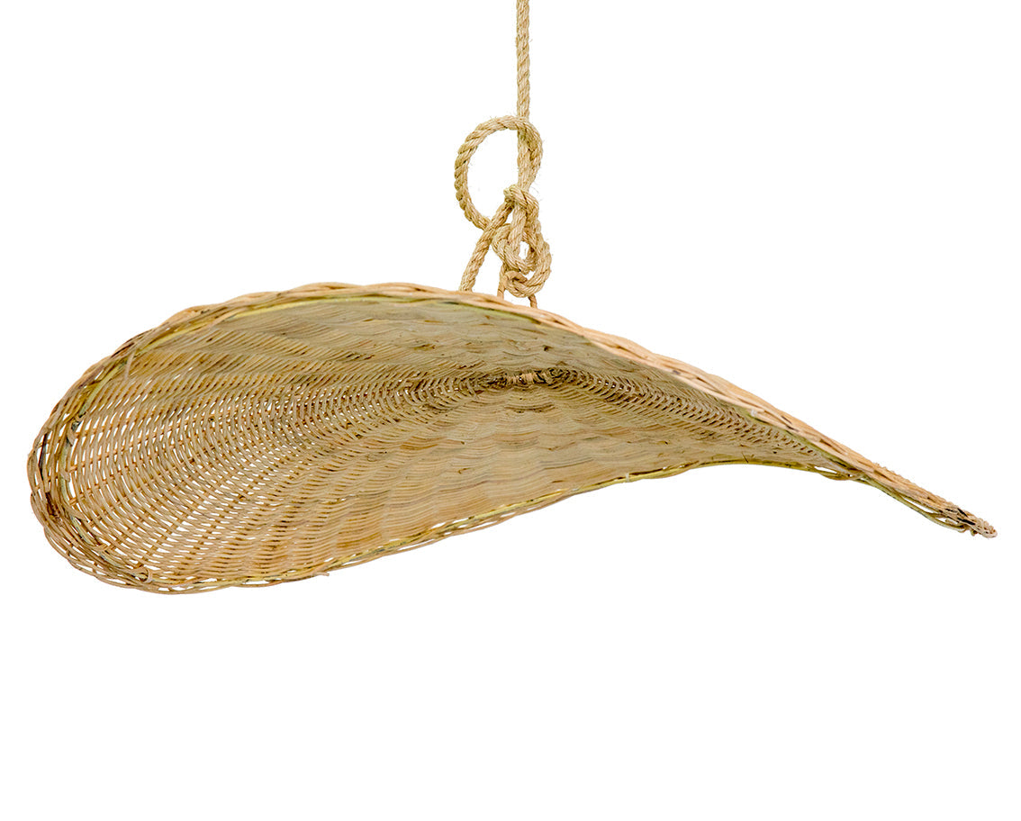 CLEARANCE PENDANT : Marica : Rattan Thin Wave Pendant Light, in two sizes 75cm and 90cm