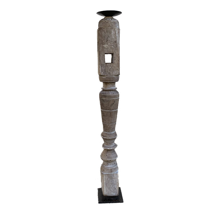 Caro : Carved Indian Candle Holder, Assorted Tall