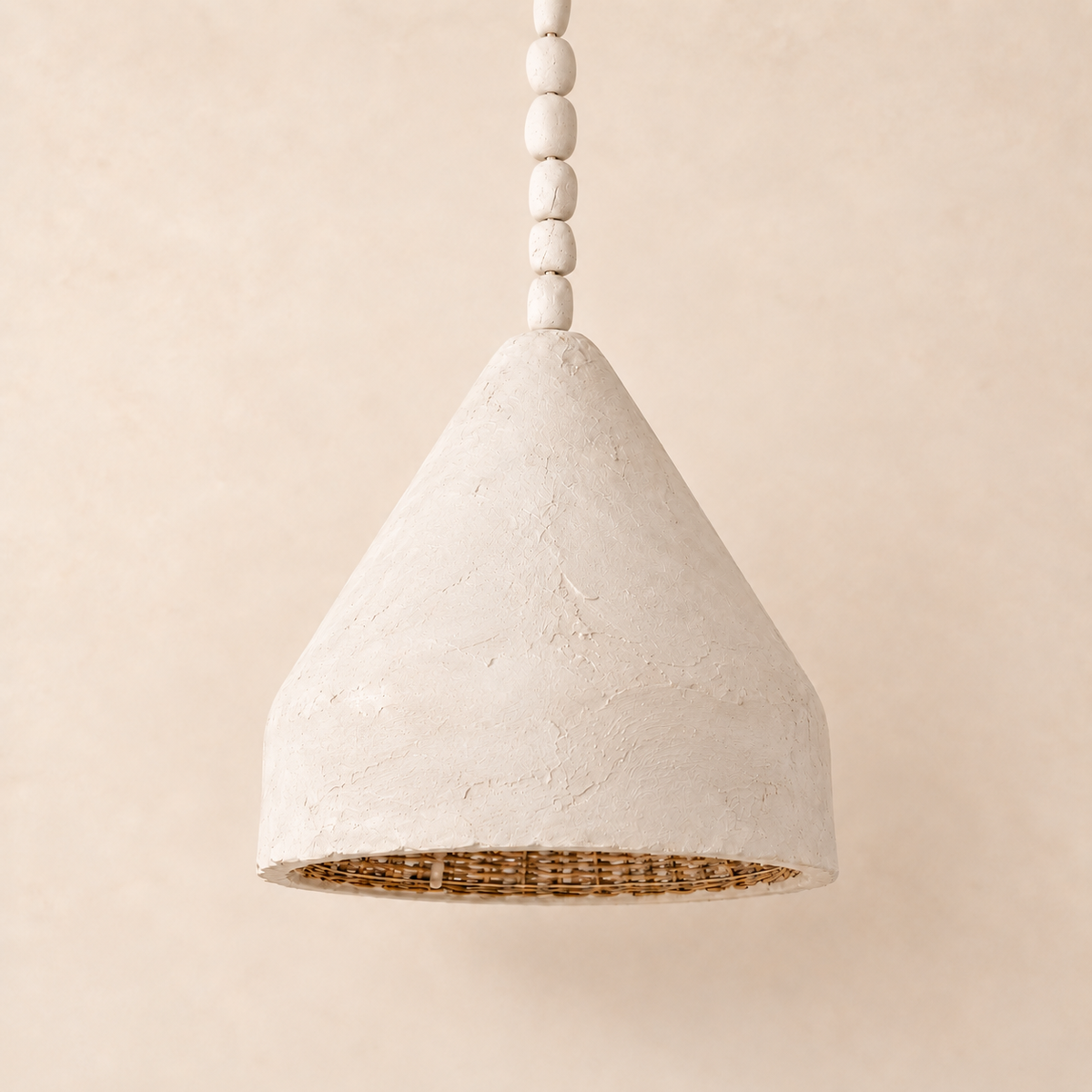 Pendant Light : Abasa : Clay Cublukan Pendant | White