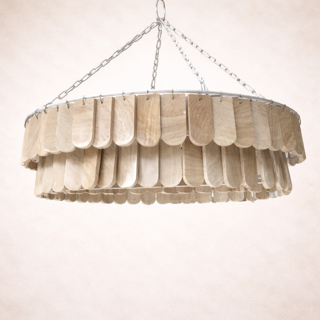 LEDA OFF WHITE MARBLE JARI PENDANT