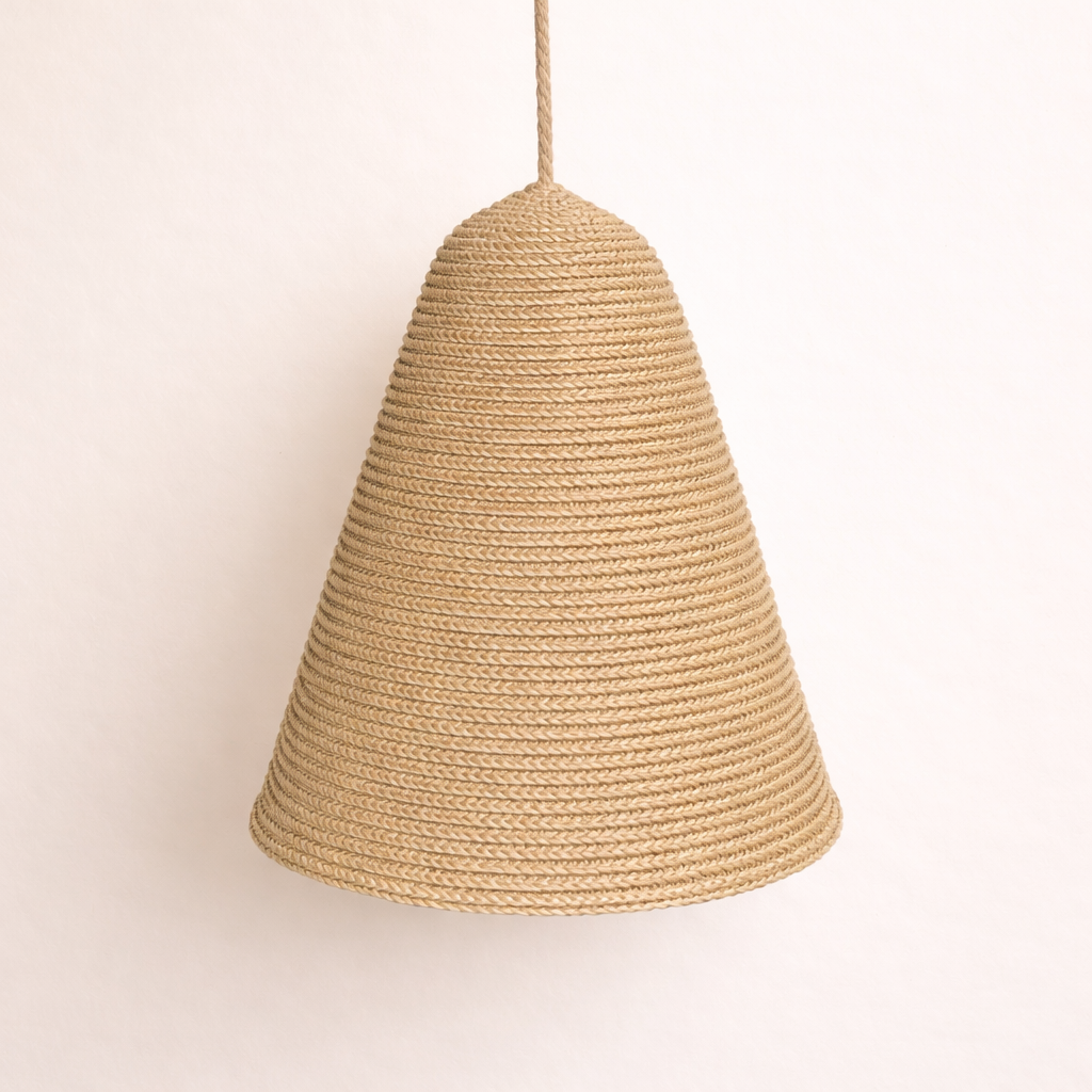 Dian : Tall Sisal Dome Pendant