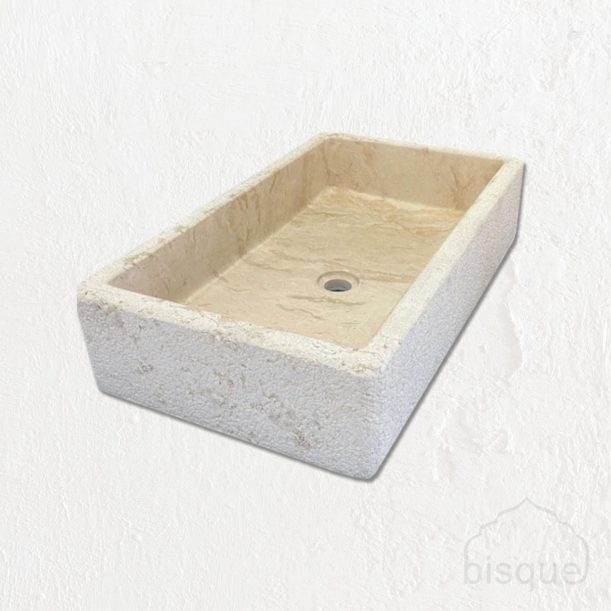 Bante : Marble basin with rough finish