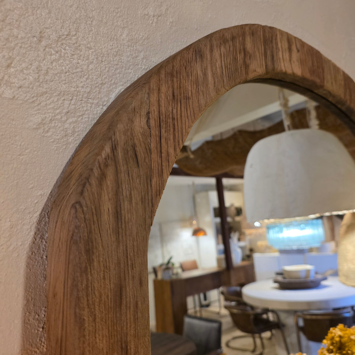 MPHO RECYCLED TEAK WOOD MIRROR NATURAL	80 X 110 CM