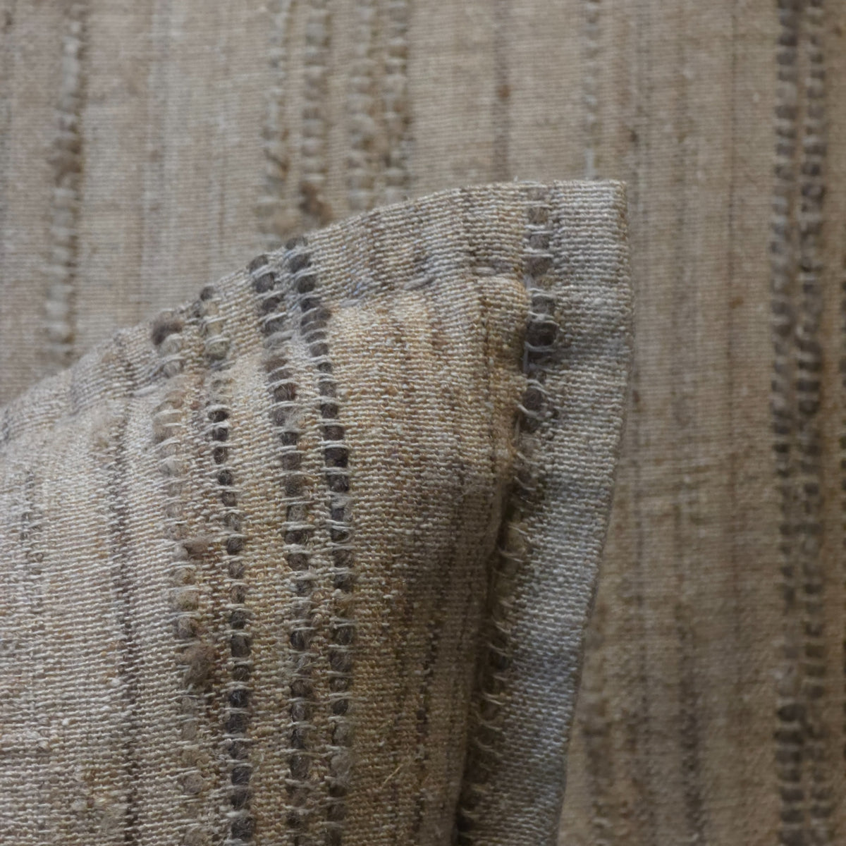 Cushion : Lorelei : Threaded Silk | Brown + Natural | 2 Sizes