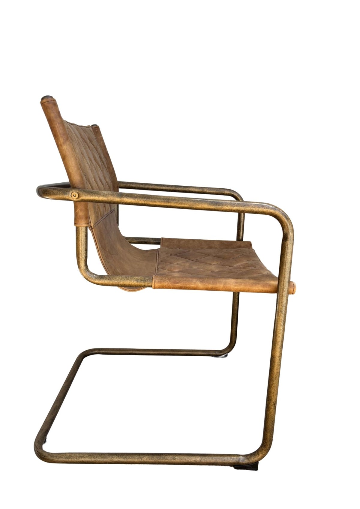 Carmella : Leather Dining Chair, Vintage Brown