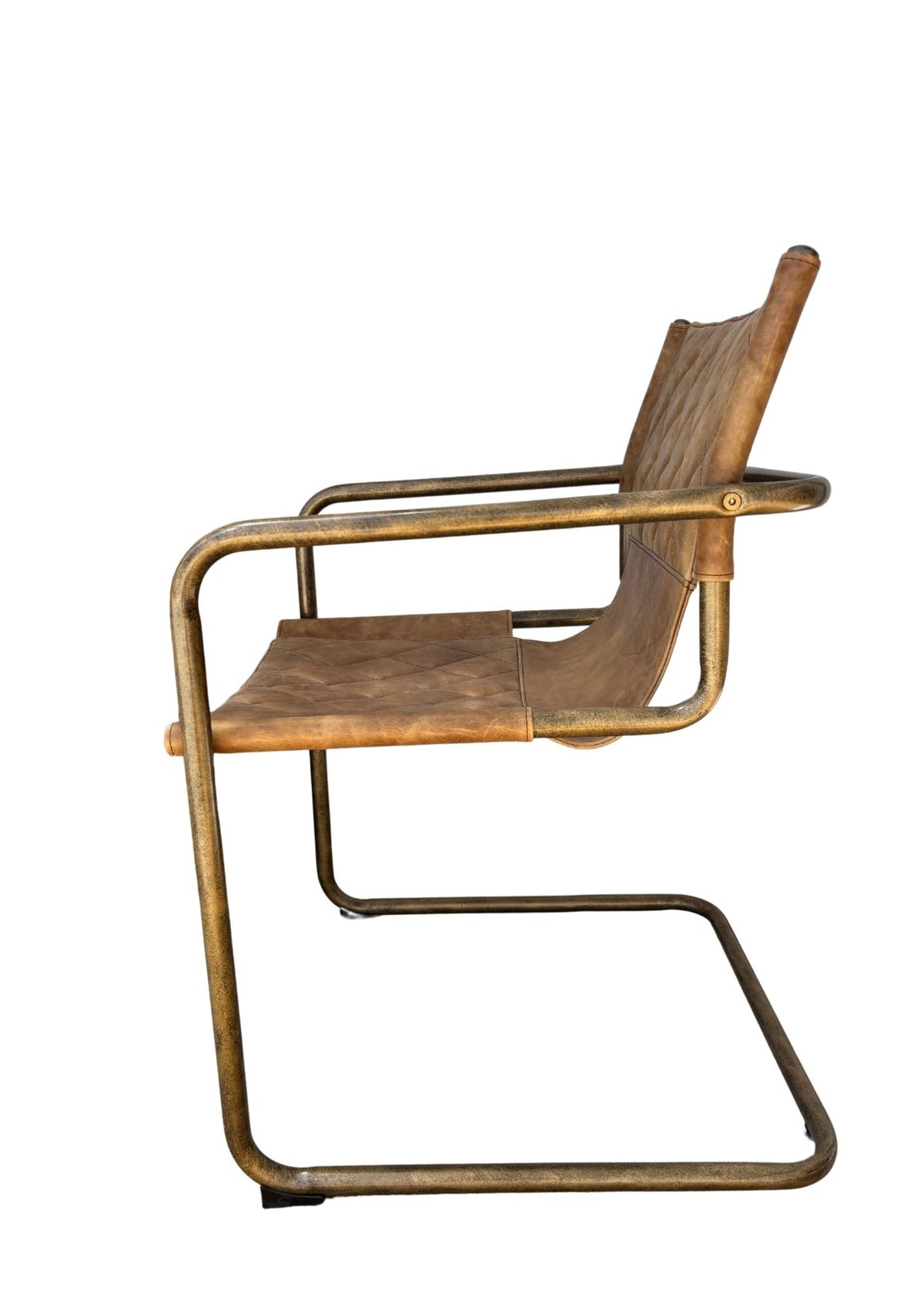 Carmella : Leather Dining Chair, Vintage Brown