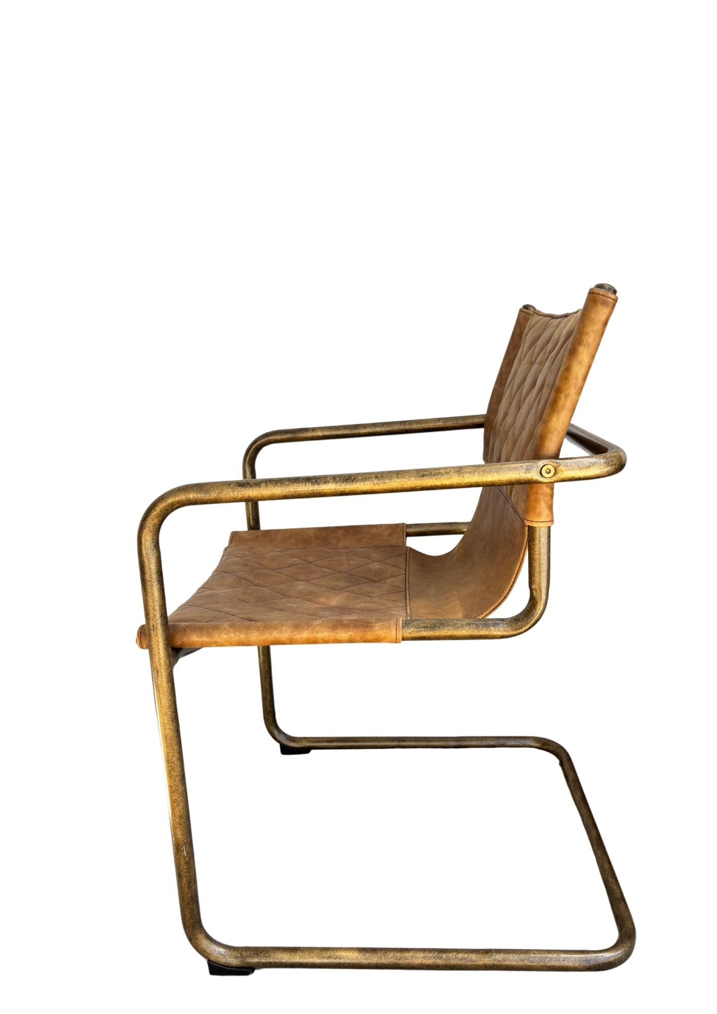 Carmella : Leather Dining Chair, Vintage Brown