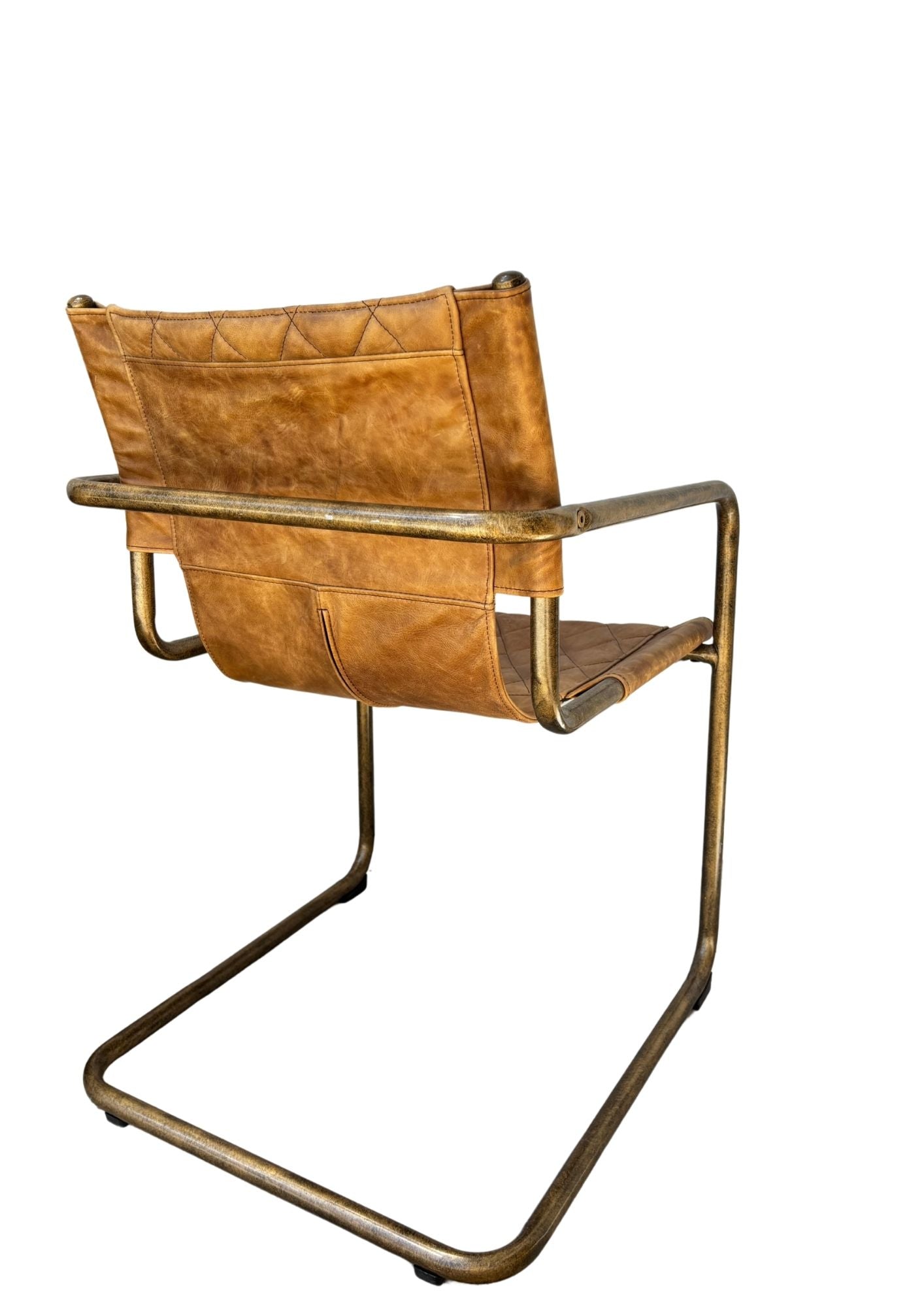 Carmella : Leather Dining Chair, Vintage Brown