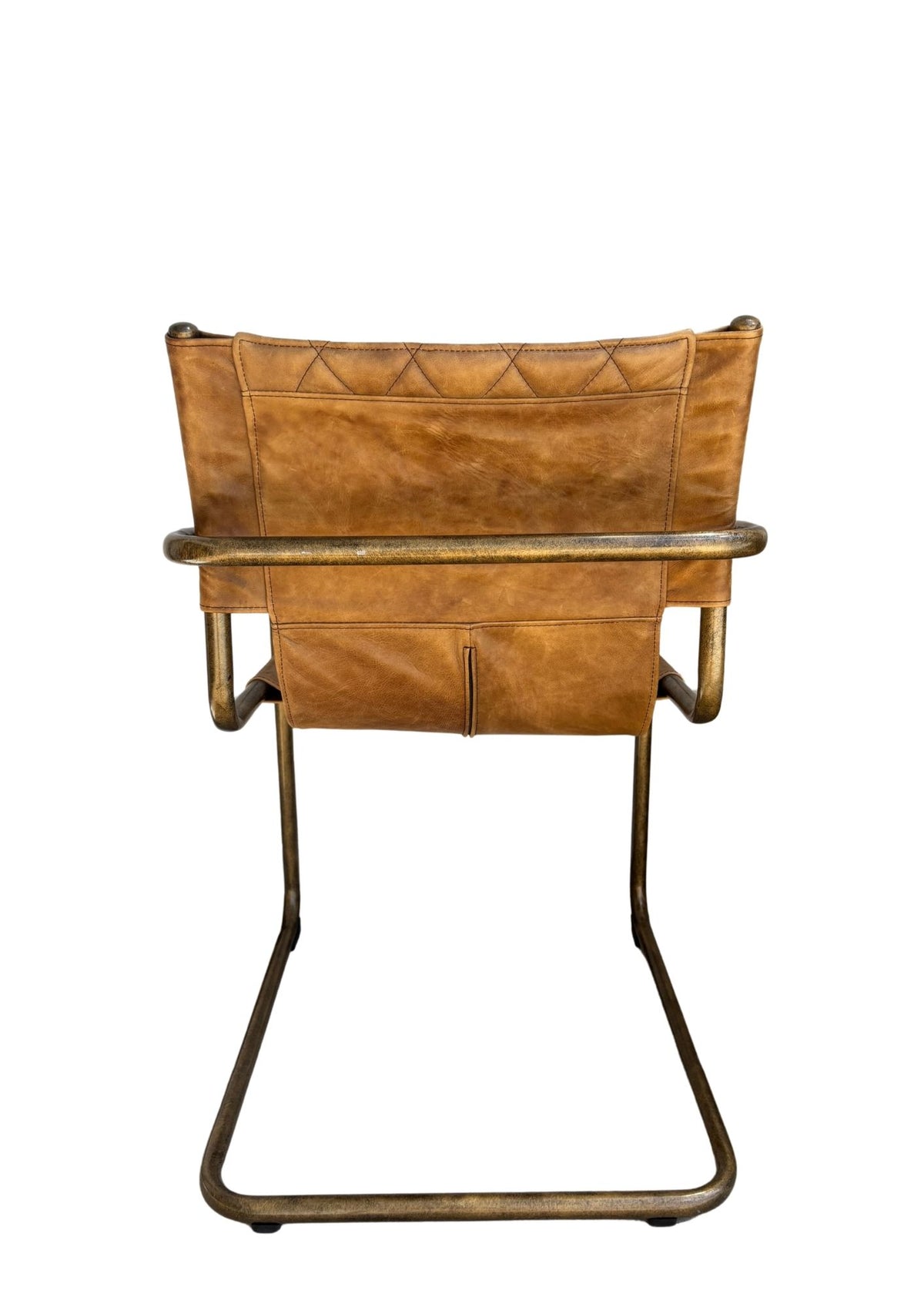 Carmella : Leather Dining Chair, Vintage Brown