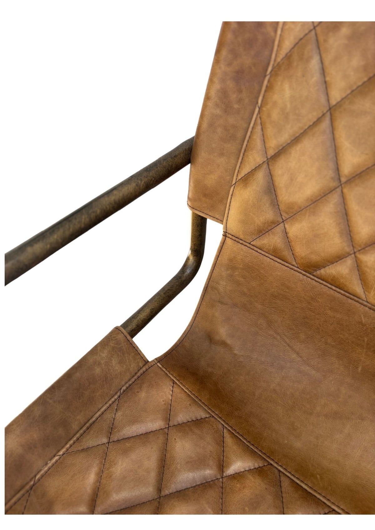 Carmella : Leather Dining Chair, Vintage Brown