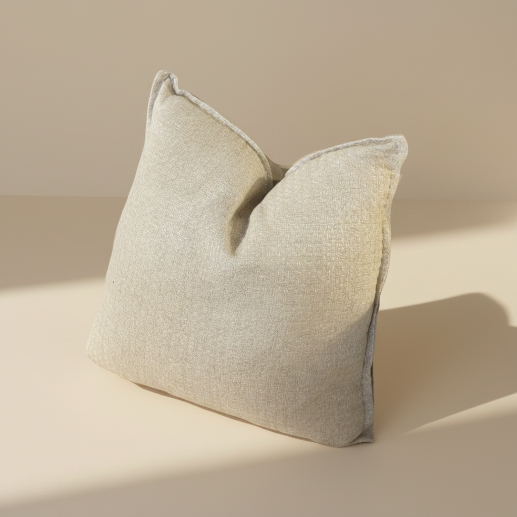 Cushions : Colette : Silk Slub Squares | Cream 60x60cm