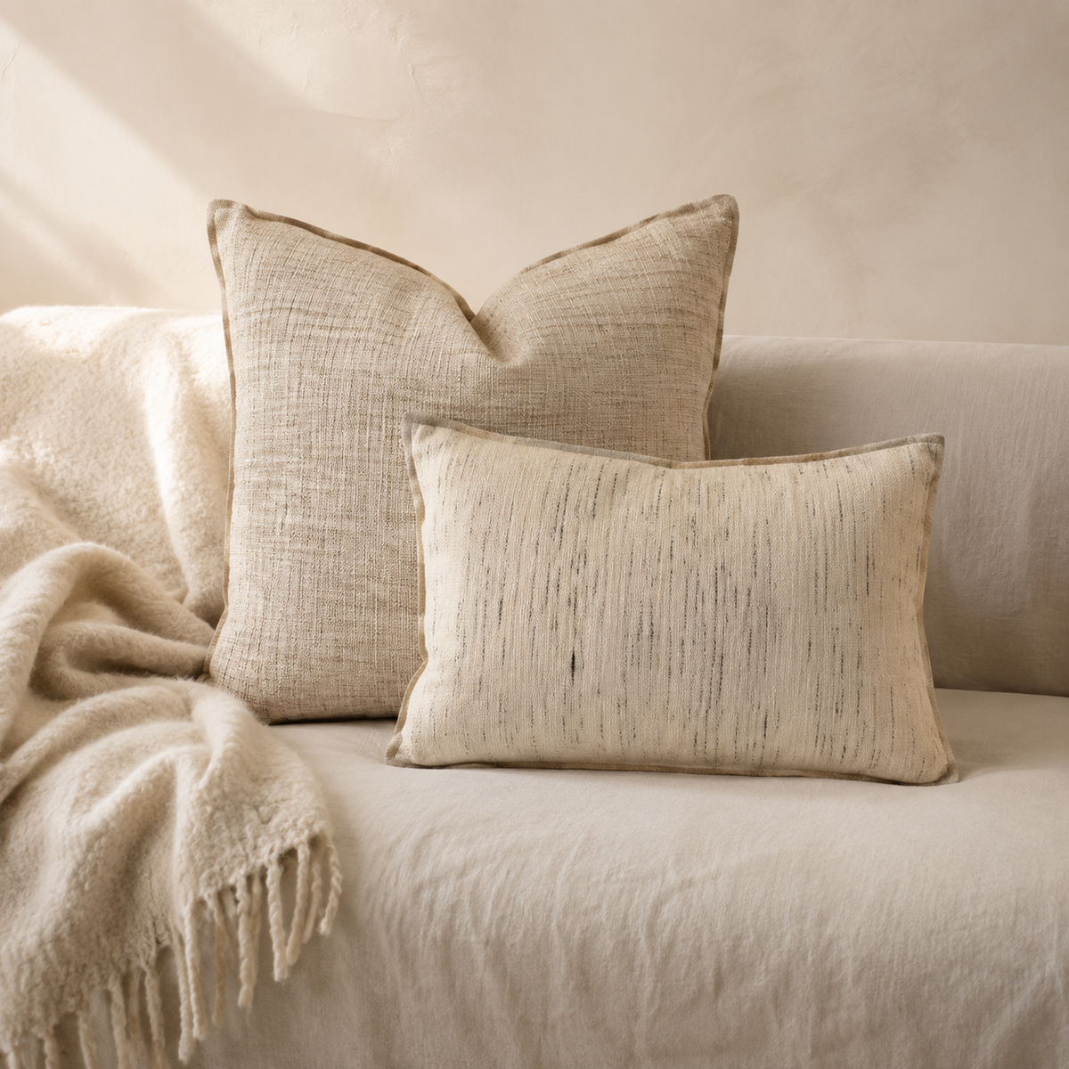 Cushion : Lina : Silk Skin | Cream | 60 x 60 cm