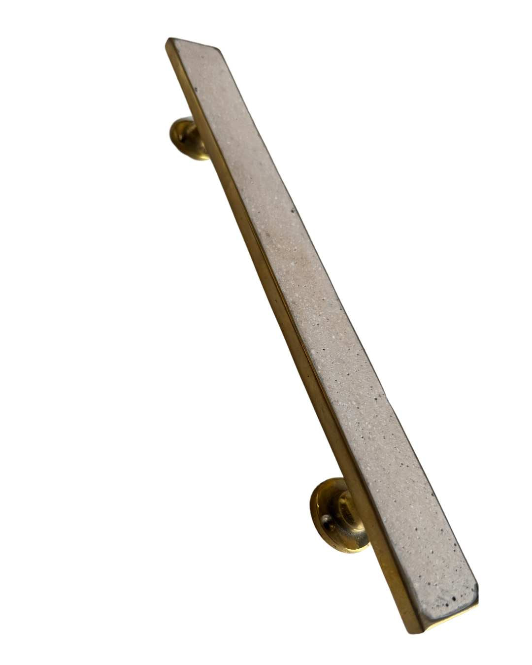 DINKA BRASS DOOR HANDLE WITH STONE COMPOSITE INLAY 31CM X 3CM X 3.5CM H