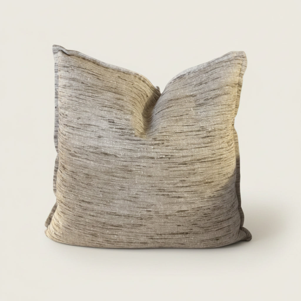 Cushion: LARISA. SILK THREAD, CREAM & NATURAL. 60 X 60CM
