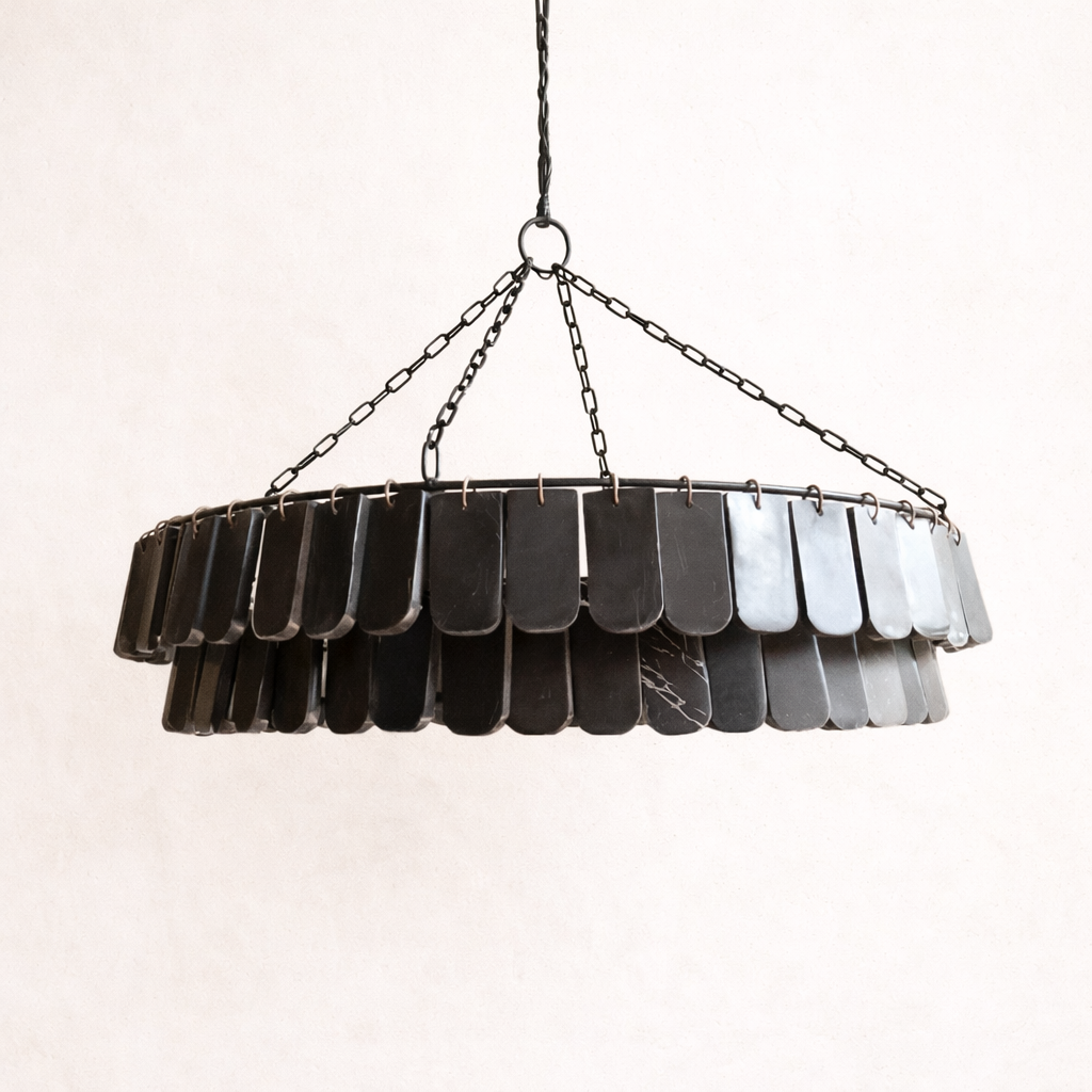 ISOLA BLACK MARBLE CHANDELIER
