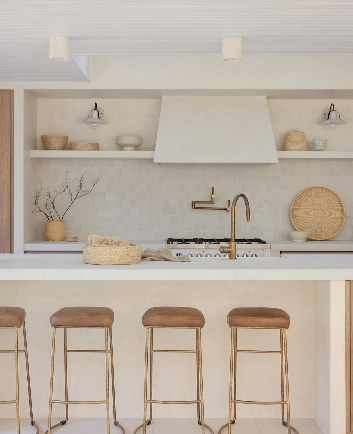 Dario : Vintage Leather Bar Stool.