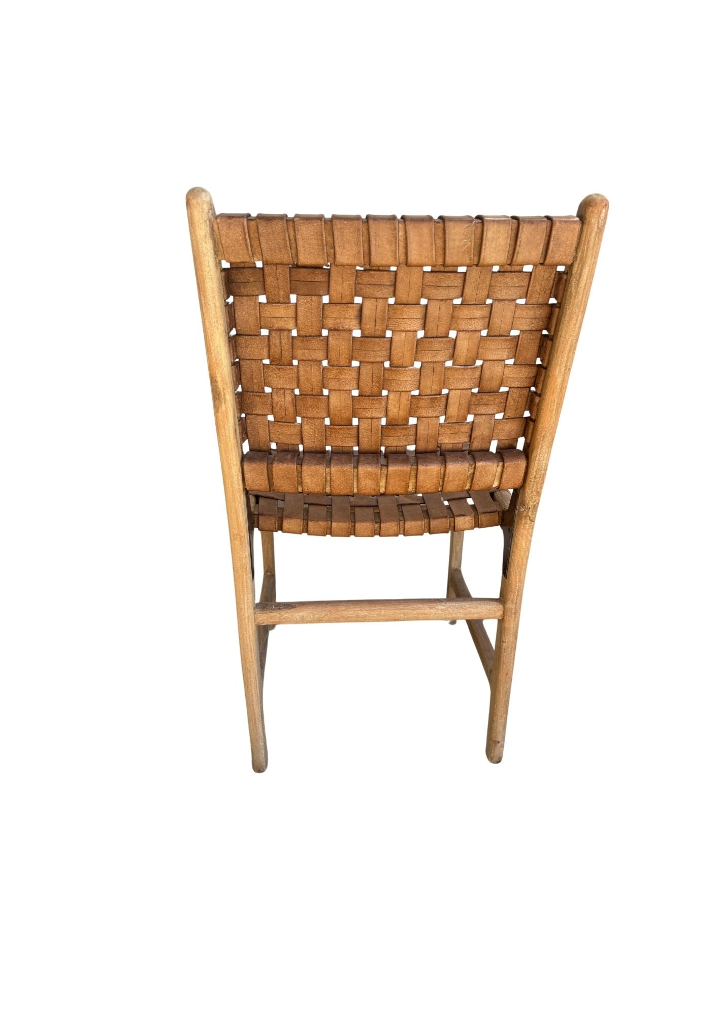 Sienna : Strap Leather Dining Chair, Antique Brown