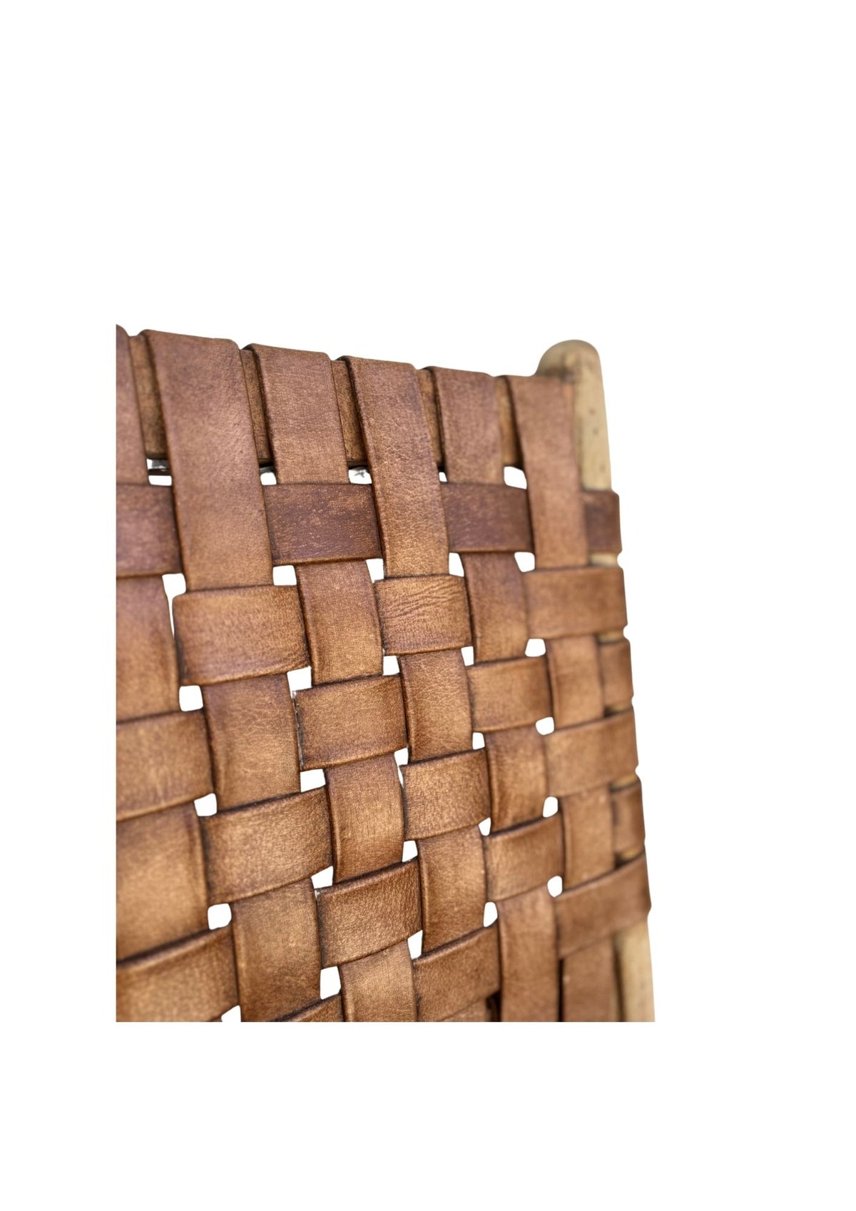 Sienna : Strap Leather Dining Chair, Antique Brown