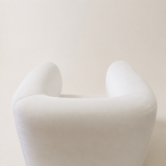 Catalina : Organic Form, Rounded Arm, Wide Lounge Chair. 100cm W x 90 cm D x 75cm H | Off White