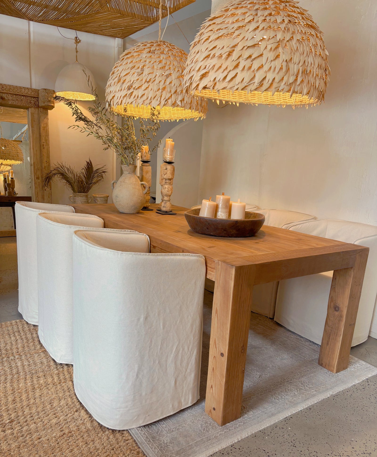 "Edward'Classic Recycled Pine Dining Table 210cm