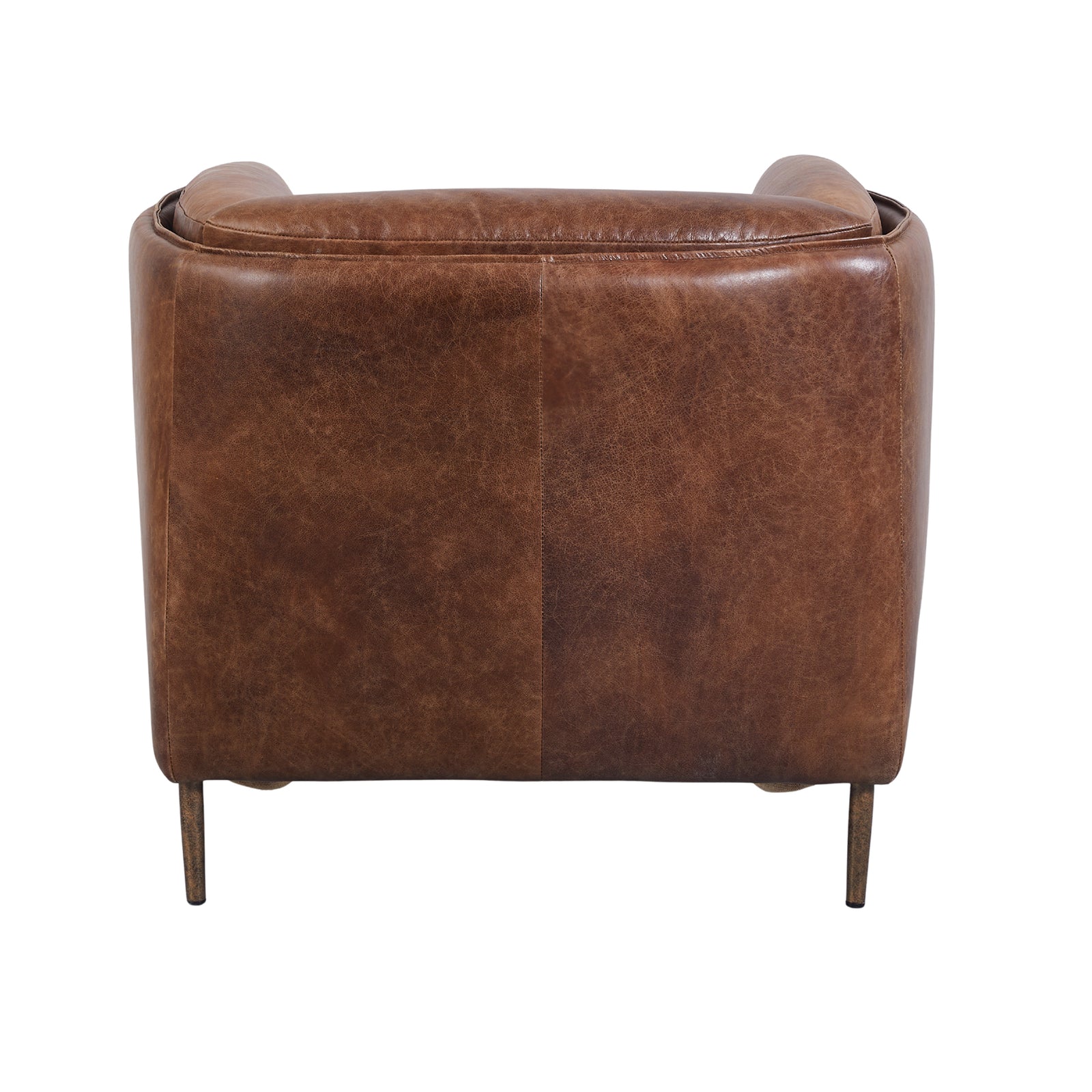 Andrea: Tub Chair, tan leather