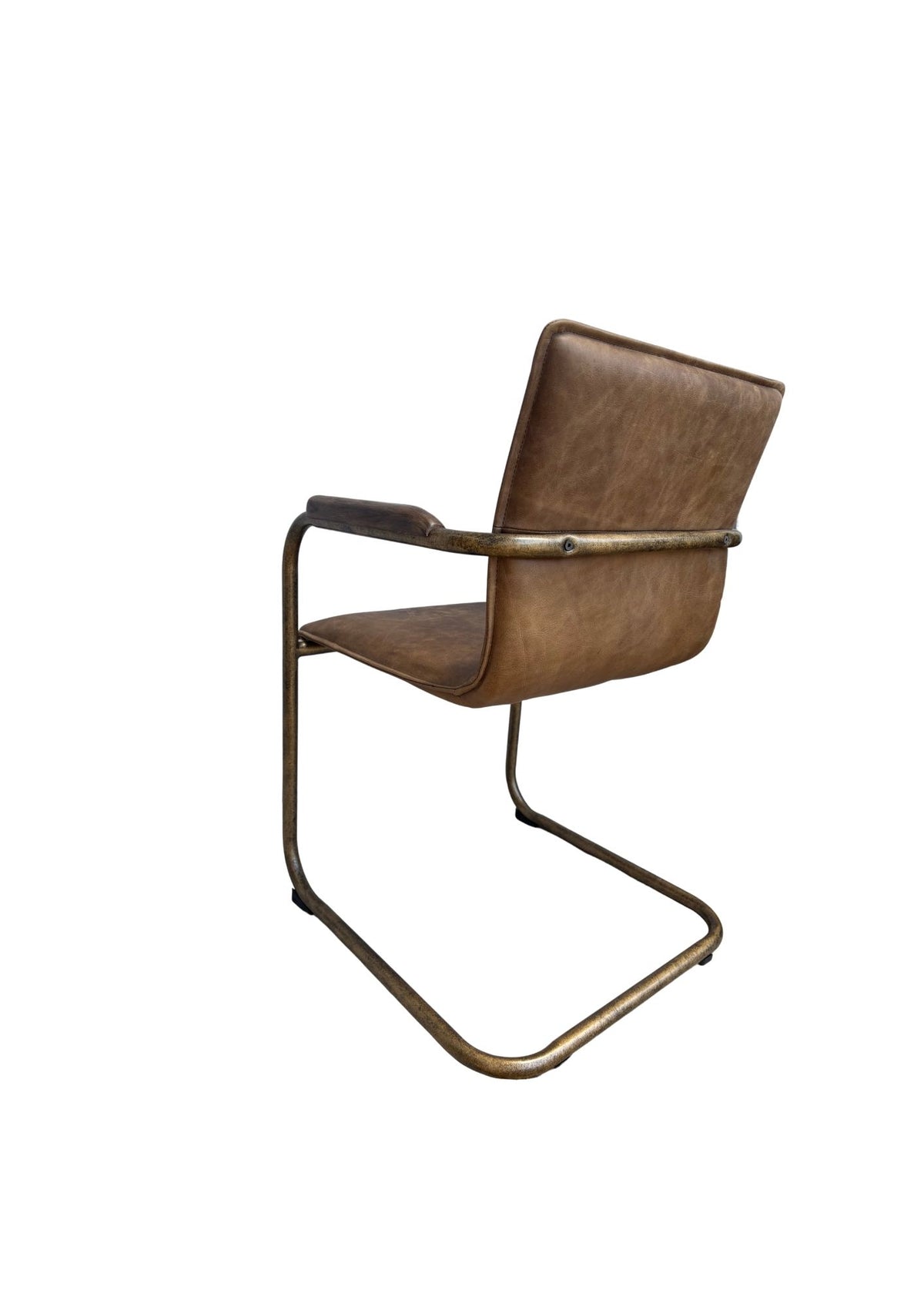 Alessia : Leather Dining Chair, Vintage Brown