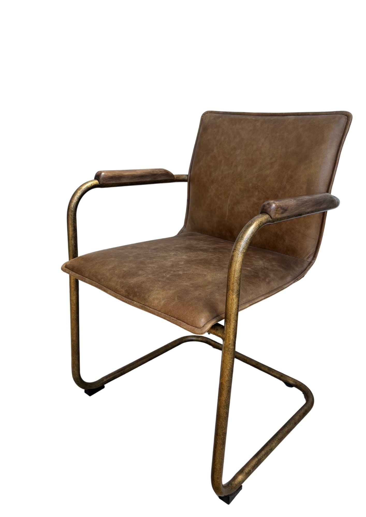 Alessia : Leather Dining Chair, Vintage Brown