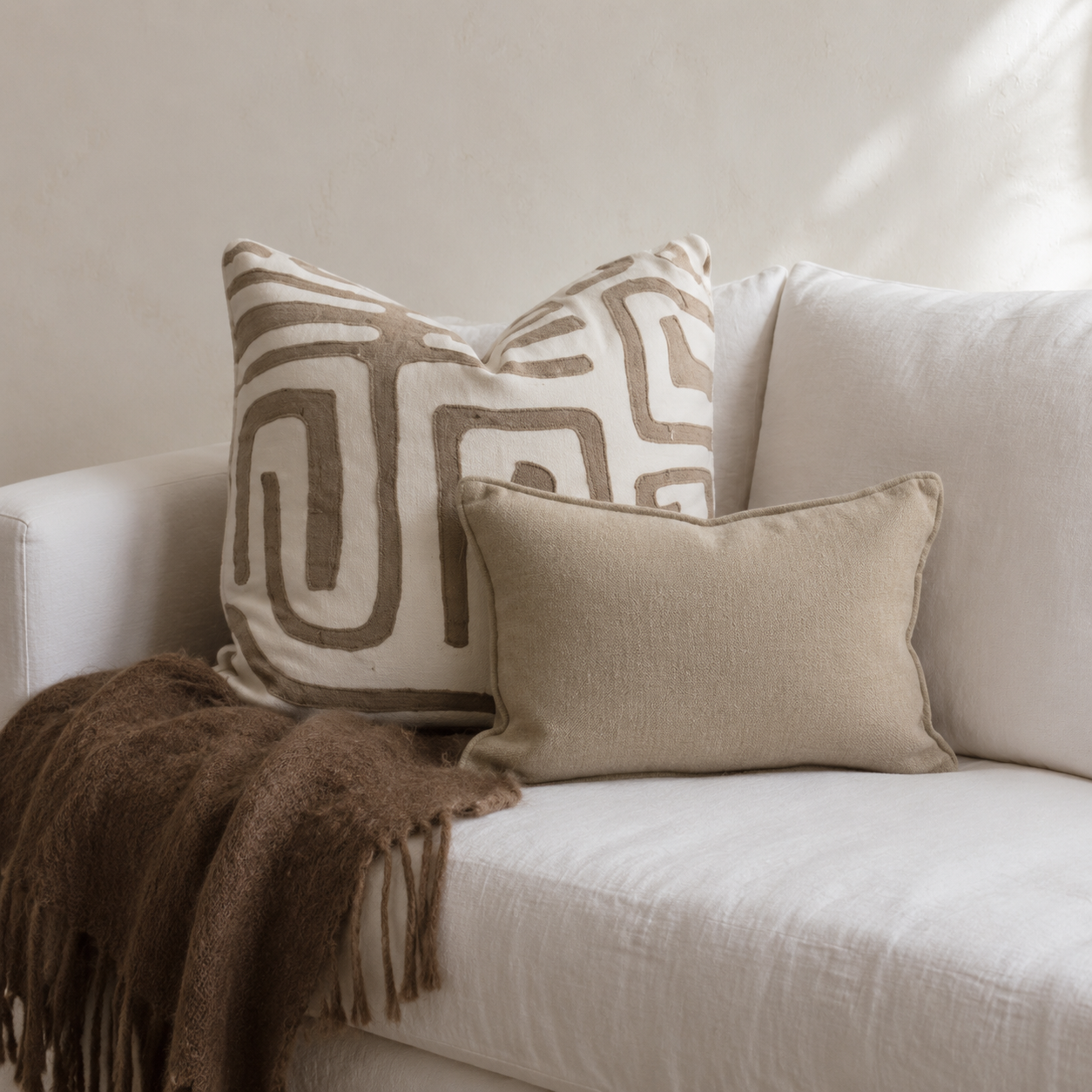 Imana : Indian Linen Cushion, Square