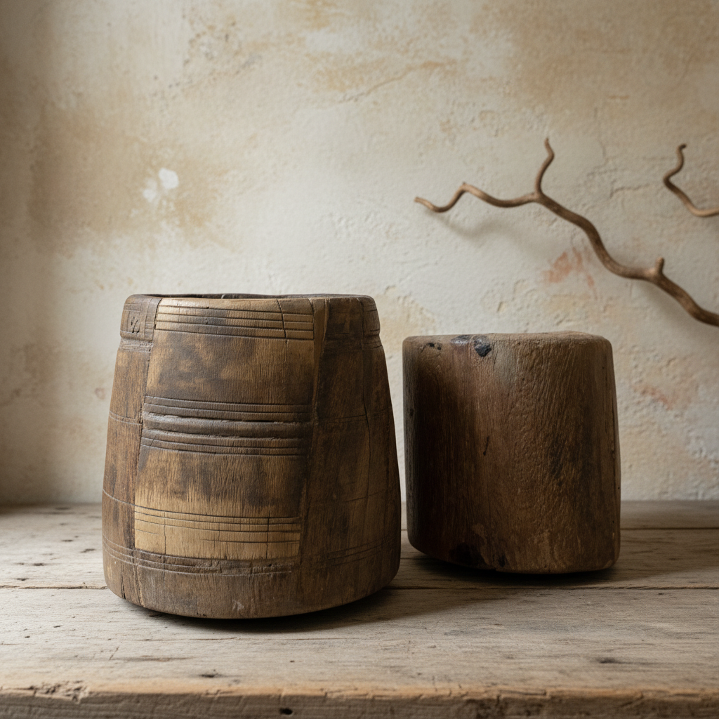 Antique Pot : Soma : Wooden | Natural