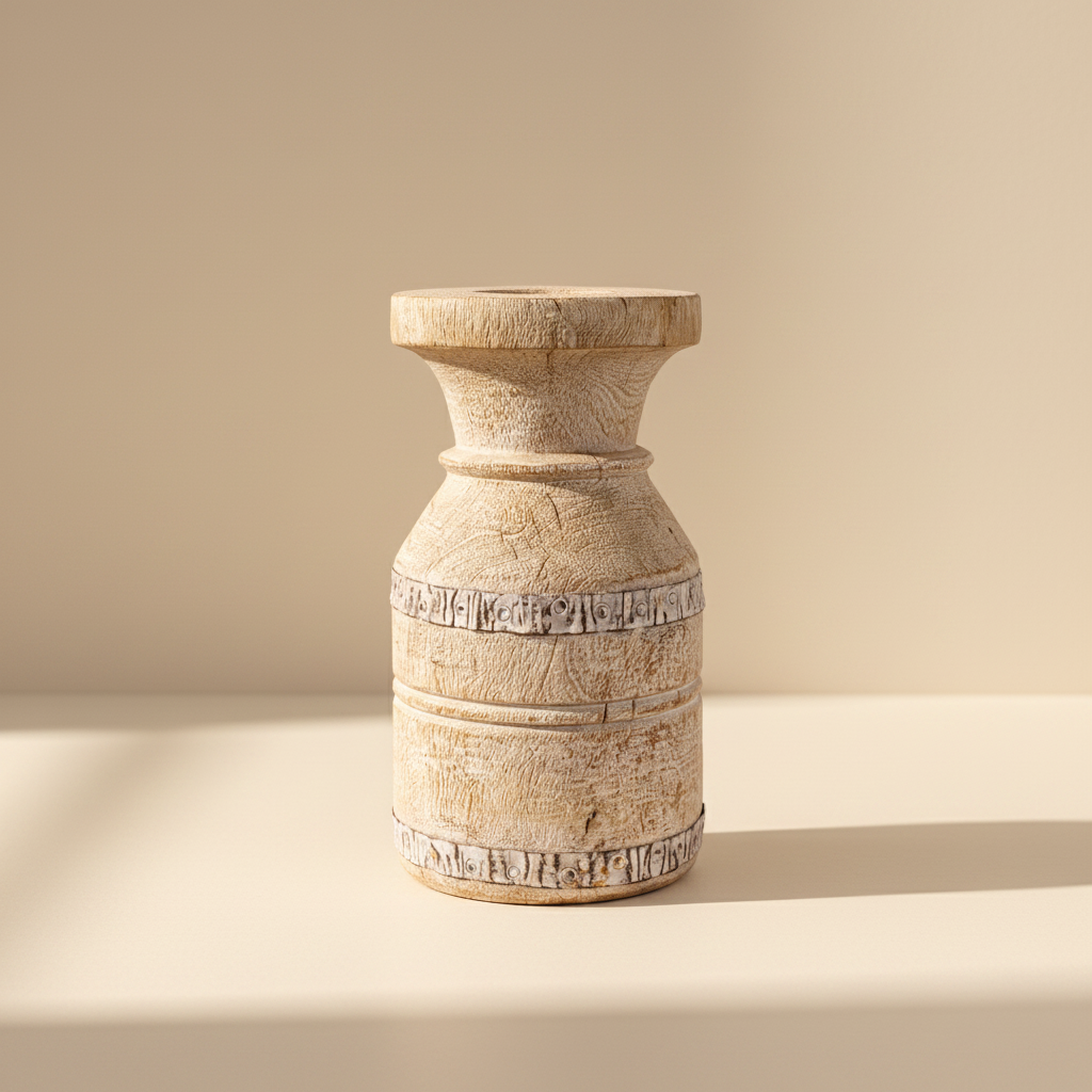 Candleholder : Cinti : Teak | Bleached | OUTLET