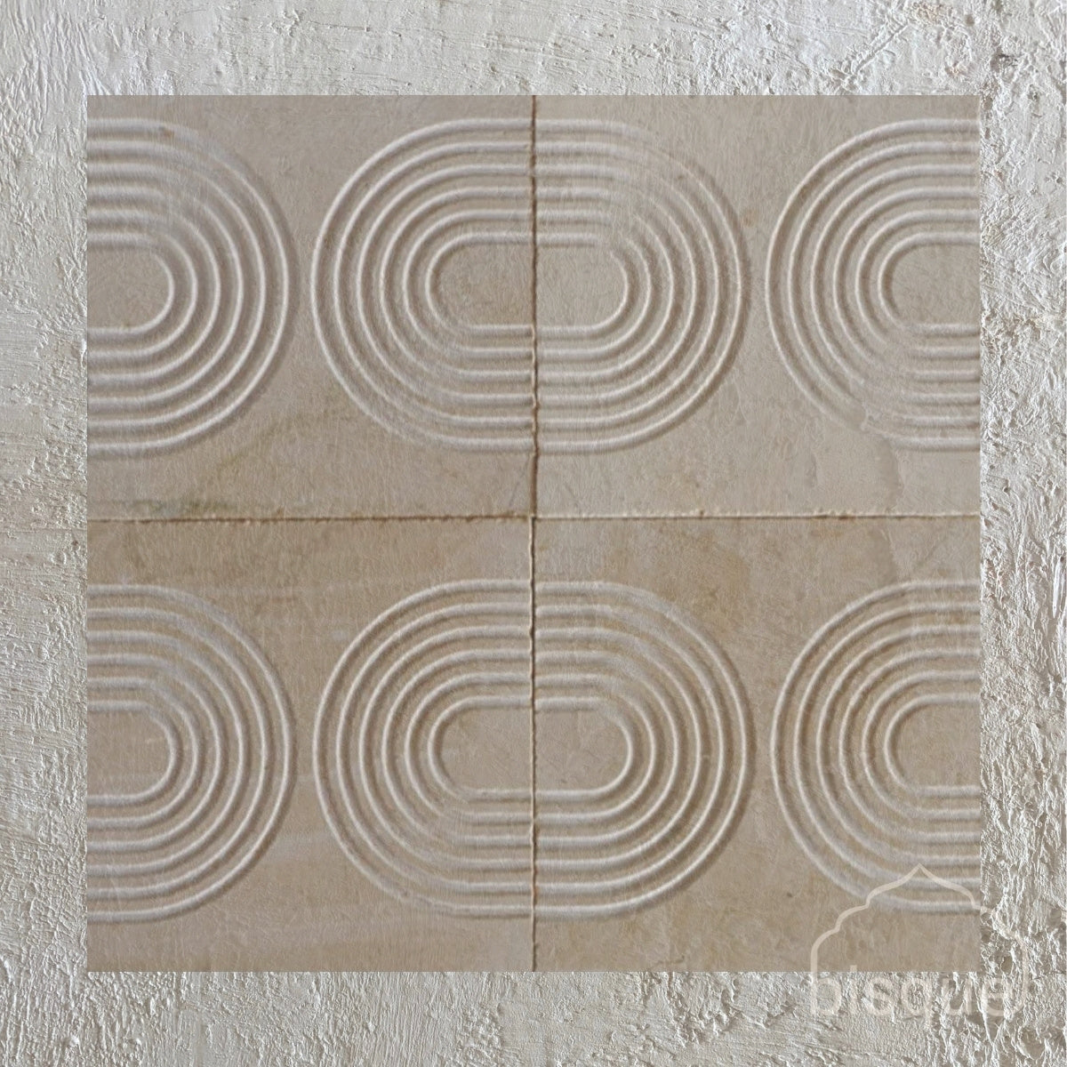 &#39;Alessio&#39; - Etched retro Marble - 20cm x 20cm -  SOLD per m2