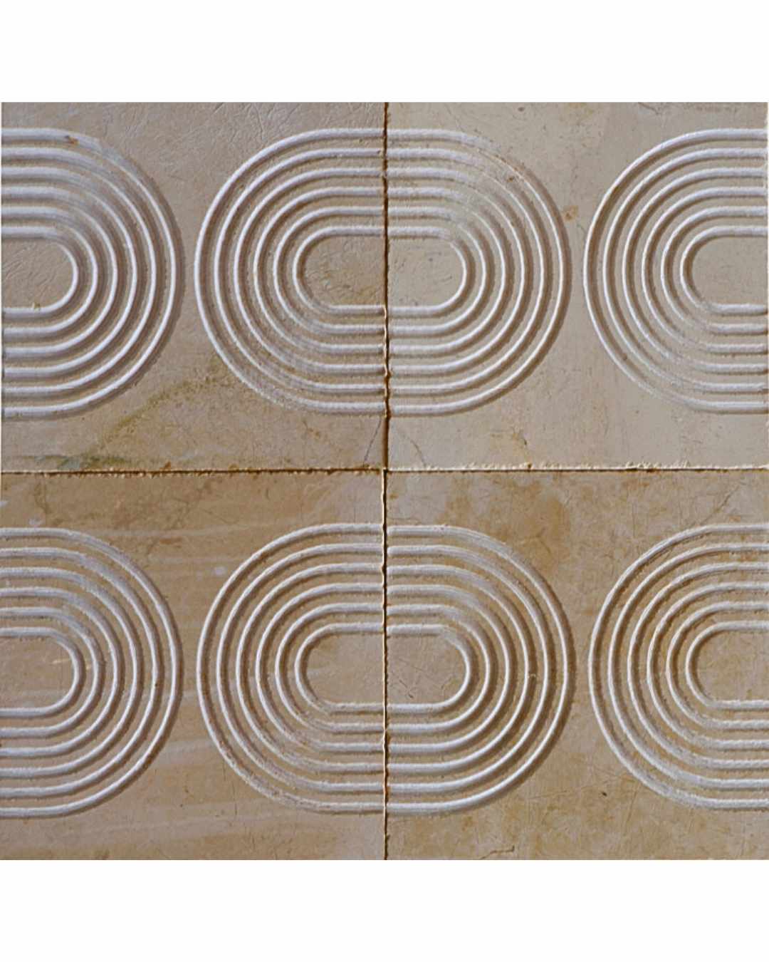 'Alessio' - Etched retro Marble - 20cm x 20cm -  SOLD per m2