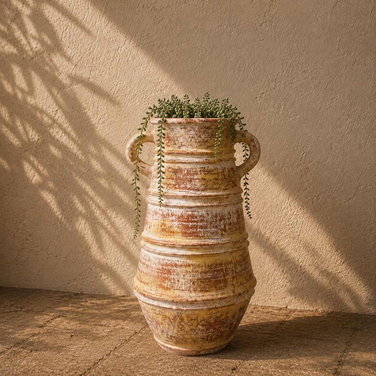 Gikuya : Double handle Terracotta Vase