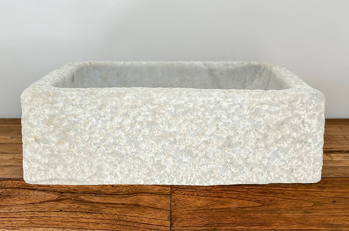 Parul : Marble Basin, Hammered Exterior Finish