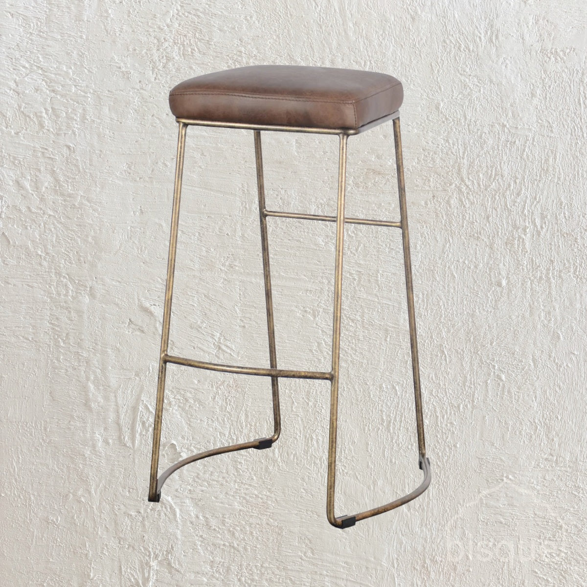 Dario Vintage Leather Bar Stool.