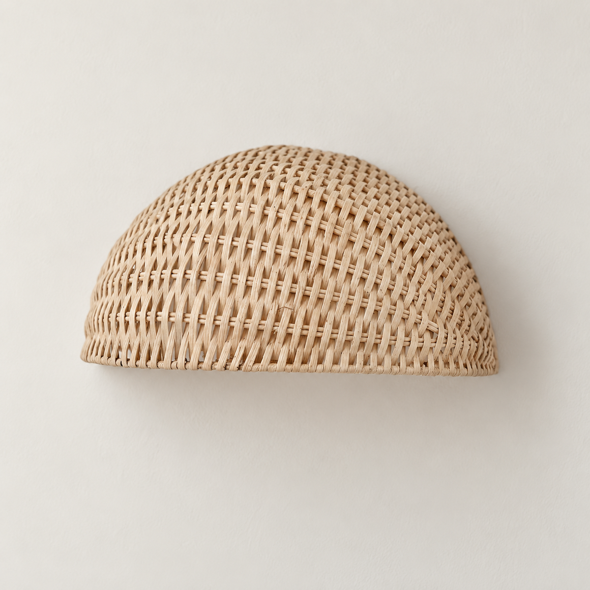 Wall Sconce : Basuki : Woven Rattan Half Dome | Natural | OUTLET