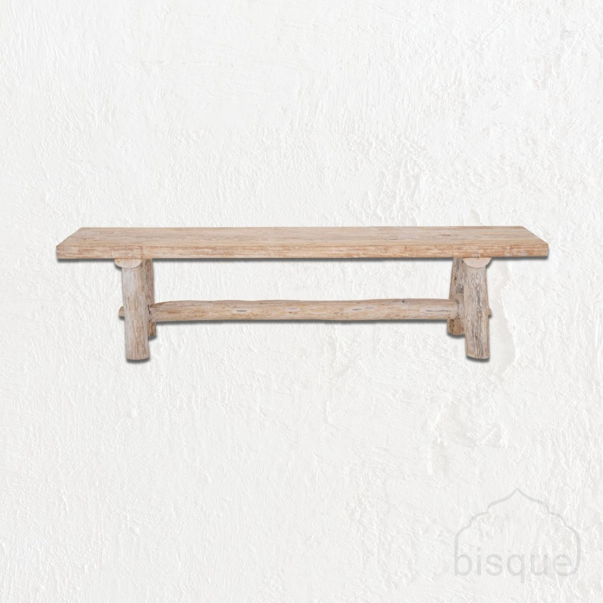Anyanga : 180cm Teak Bench Seat, Whitewashed