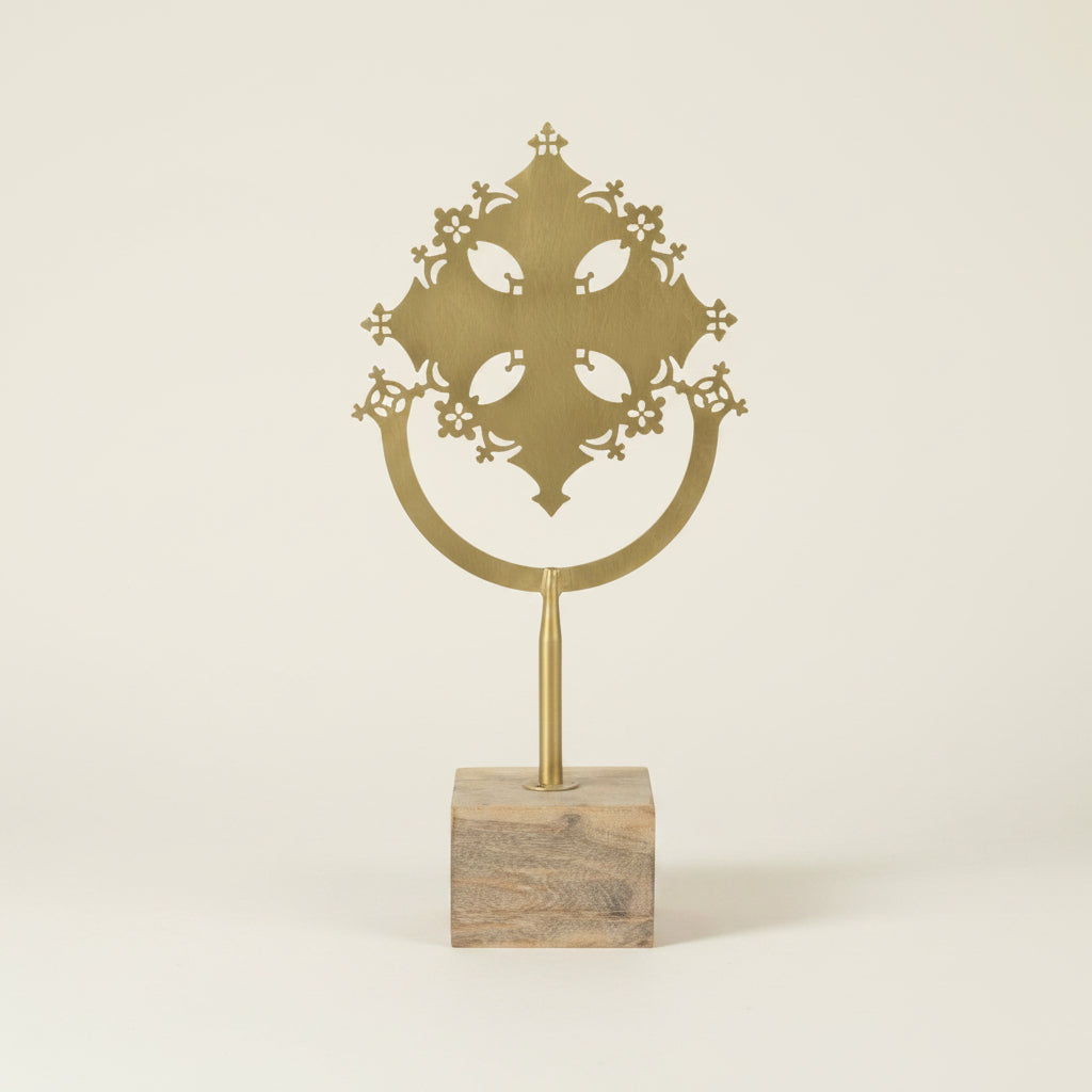 Decor : Sakala : Iron Celtic cross | Brass | OUTLET