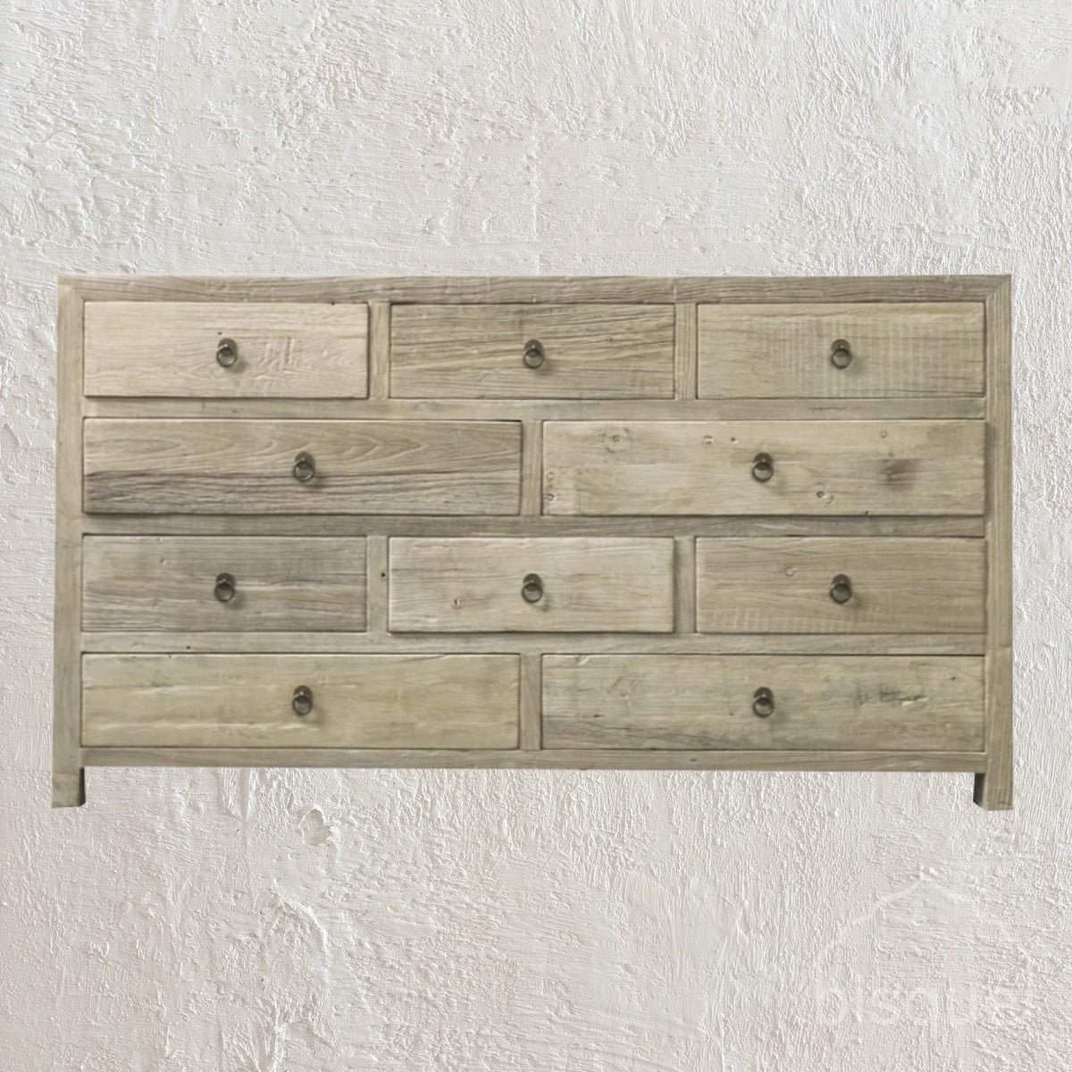 Cerina : Recycled Pine 10 Drawer Chest, Bleached
