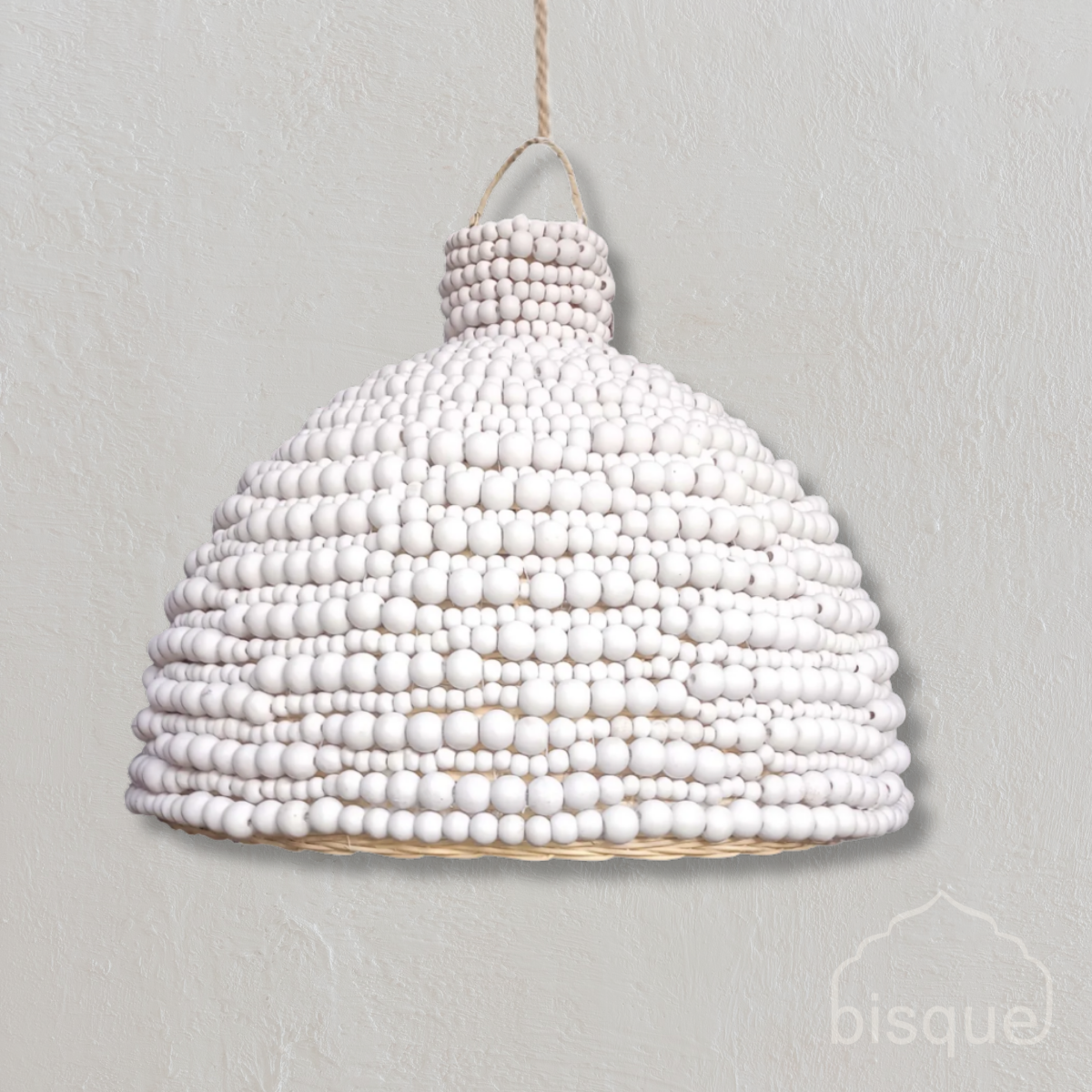 Cahya : Wooden Bead Pendant Light, Large