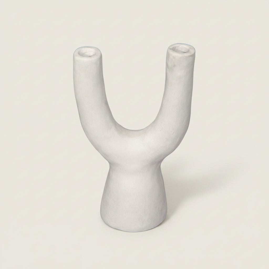 Ketapel Candleholder, Large White
