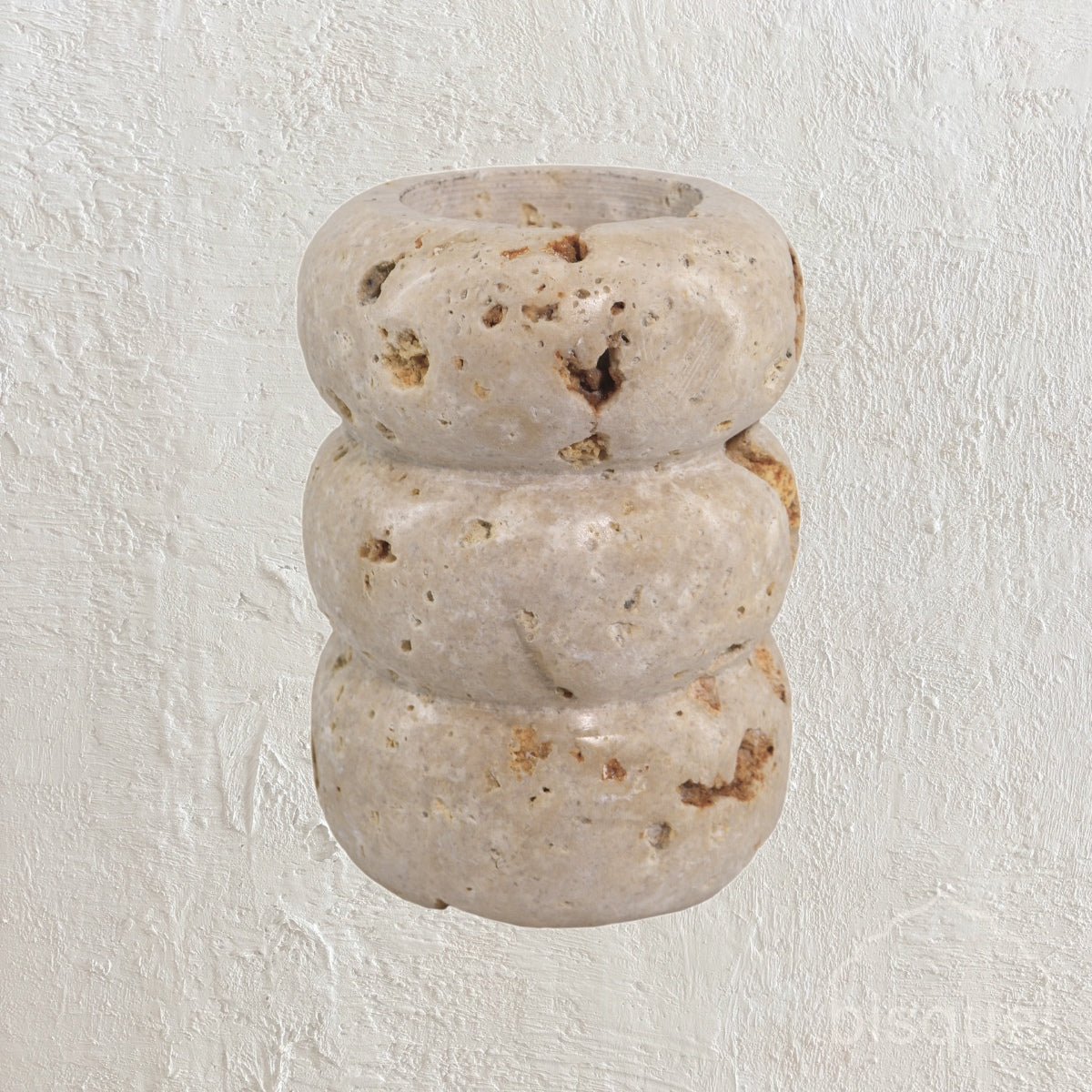 FOSSILIZED CORAL CANDLE HOLDER	dia 15 x h 20 cm