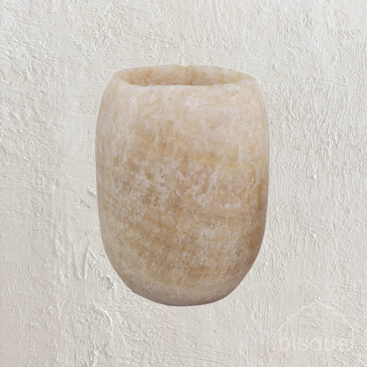 FAVAL : ONYX CANDLE HOLDER NATURAL L	dia 12 x h 16 cm