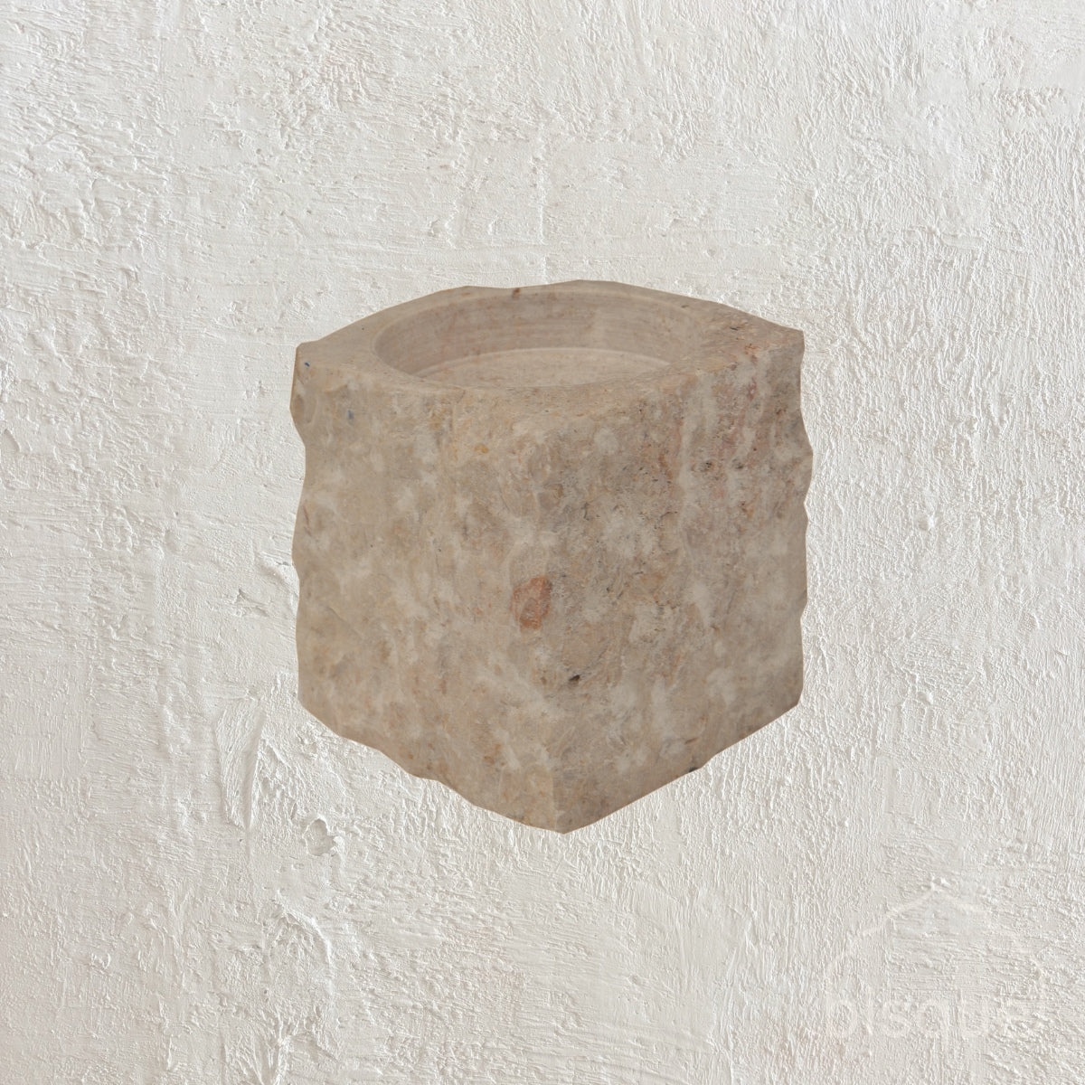 LOAHA Marble CANDLE HOLDER NATURAL M	12 x 12 x h 12 cm