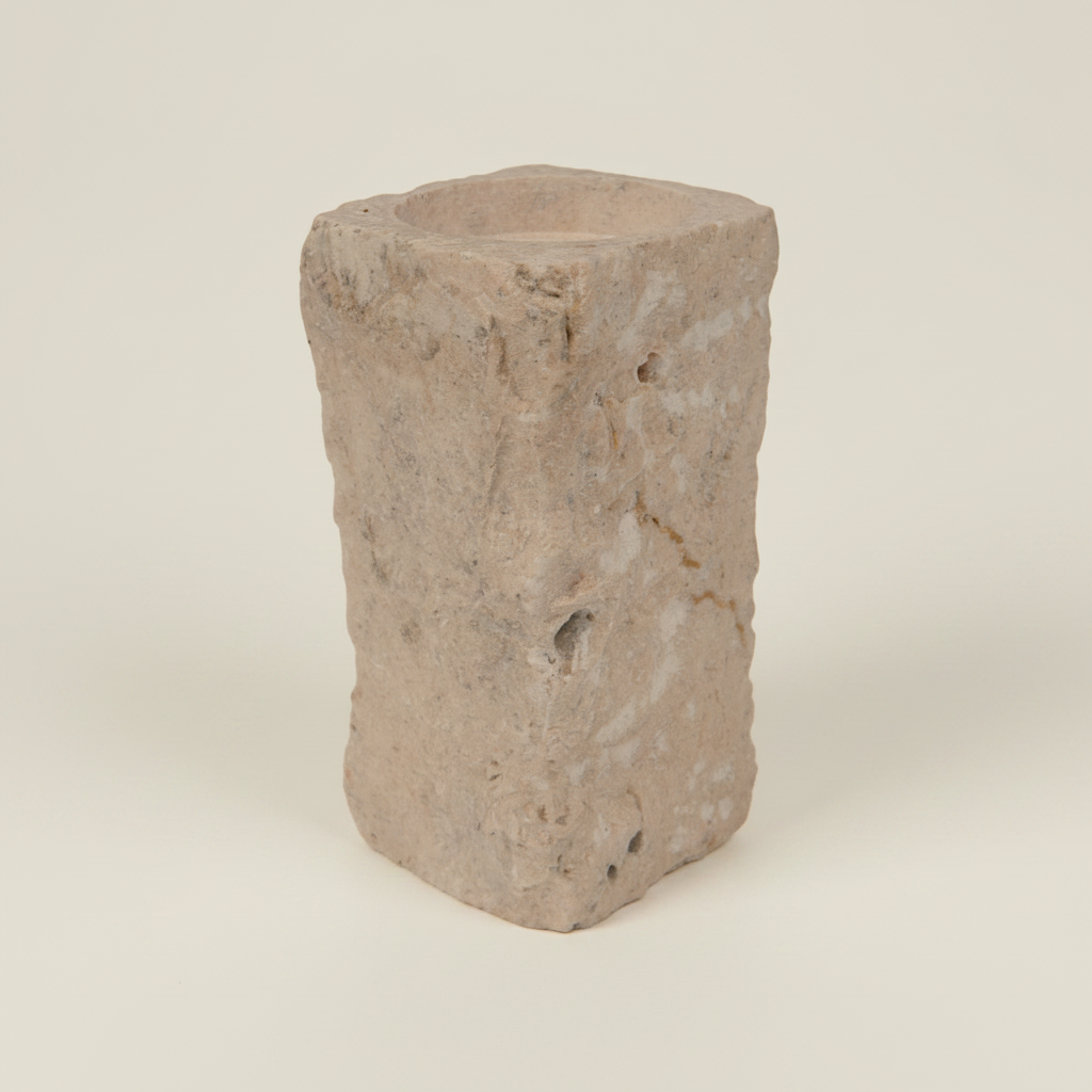 Candleholder : Loana : Tall | Raw Marble