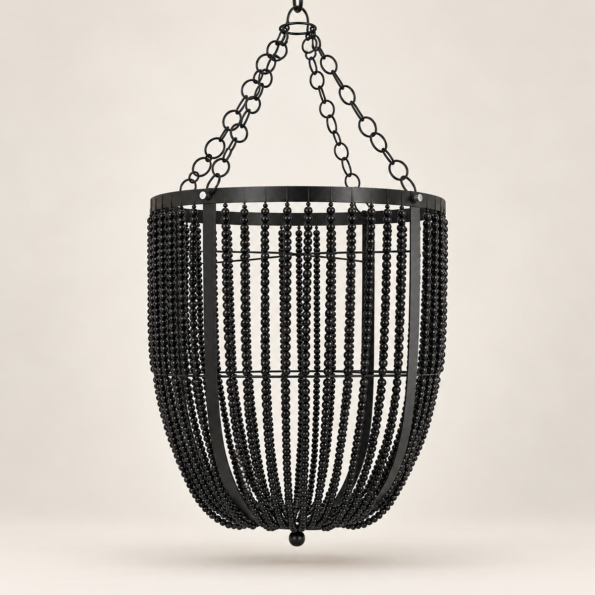 Pendant Light : Roro : Black Beaded Pendant | Small