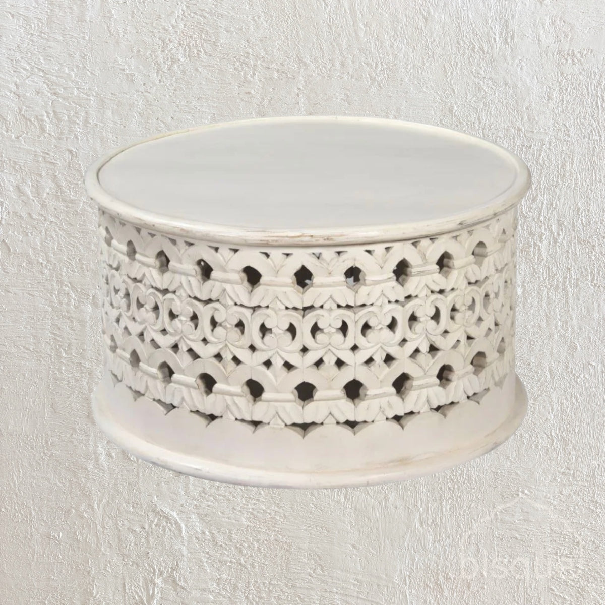 Jhansi : Indian Coffee Table, White